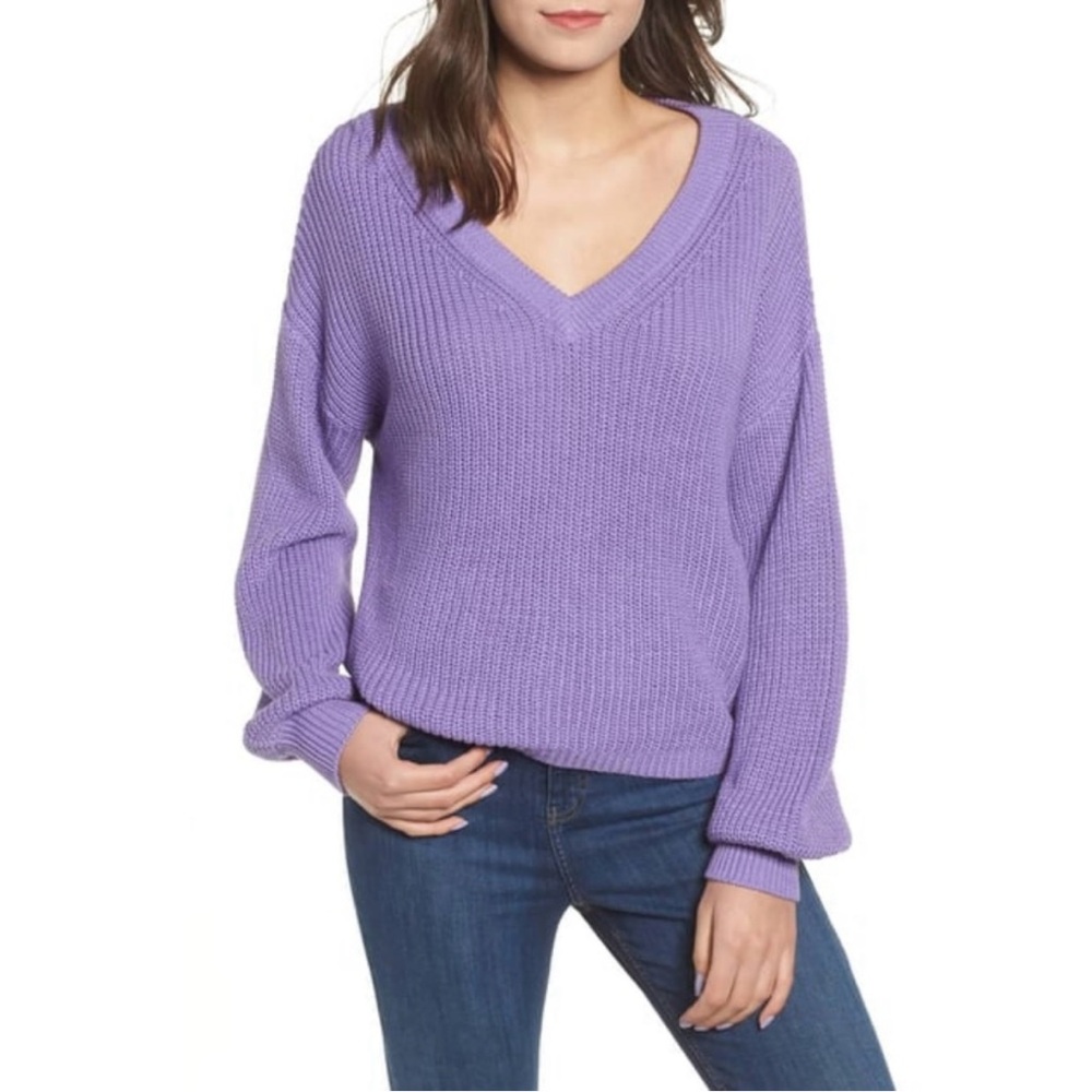 BP Purple V-Neck Sweater